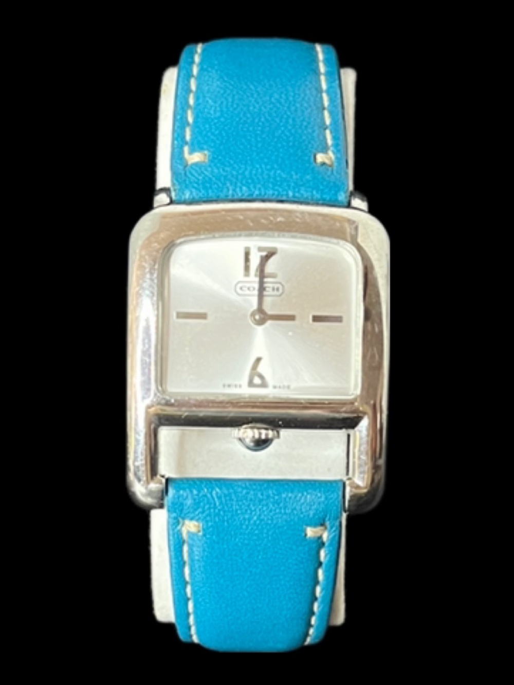 Coach Vintage Model 0254 Swiss Movement Turquoise Original Band 2002